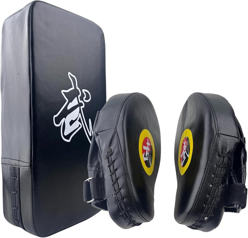 TLBTEK Taekwondo Kick Shield - Muay Thai MMA Karate Kickboxing Training Pads - Curved Leather Strike Shield - Image 1